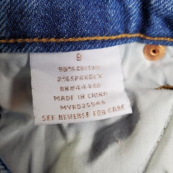 Tinseltown Skirt Womens 9/29 Blue Jean Distressed Denim - Picture 5 of 7